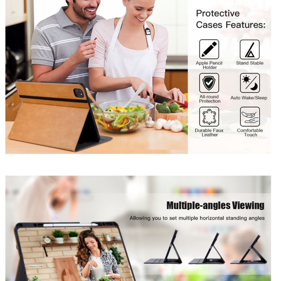 HFcoupe iPad Pro 12.9 Case,5th, 6th generation~iPad Pro 12.9 2021, 22, 23, 24 - Picture 10 of 15